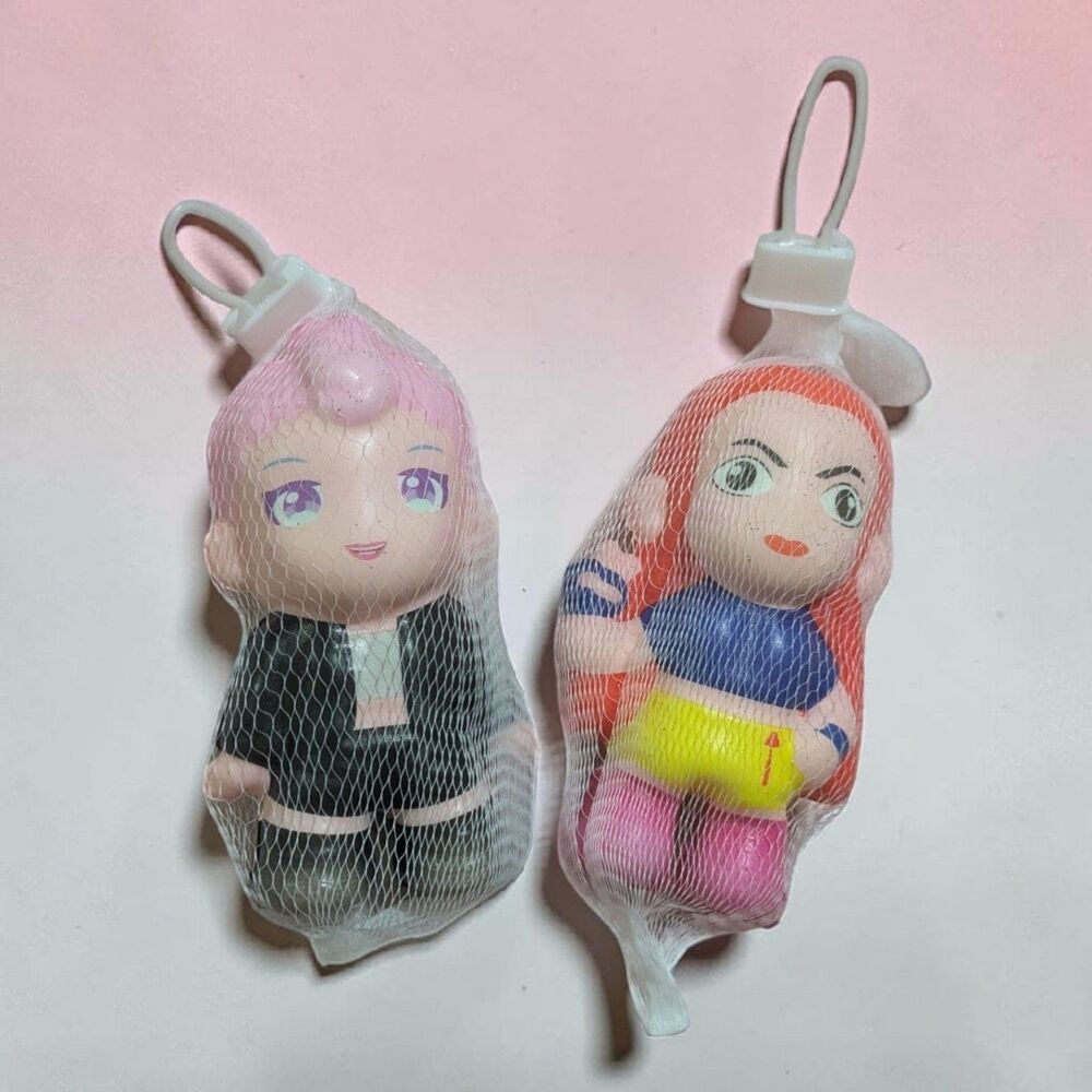 K-Pop Squishy Doll Set, Cute Idol Character Squishies, Lot of 2